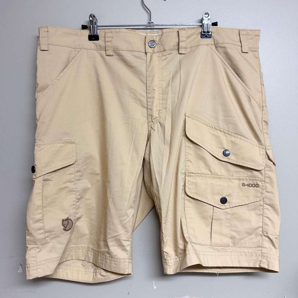 Fjallraven Vidda Pro Lite G-1000 Hiking Cargo Shorts Yellow Mens 38 EU 54